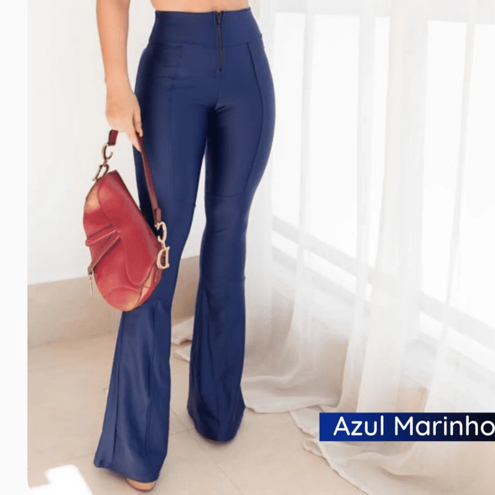 Navy Blue Brazilian Flared Pants